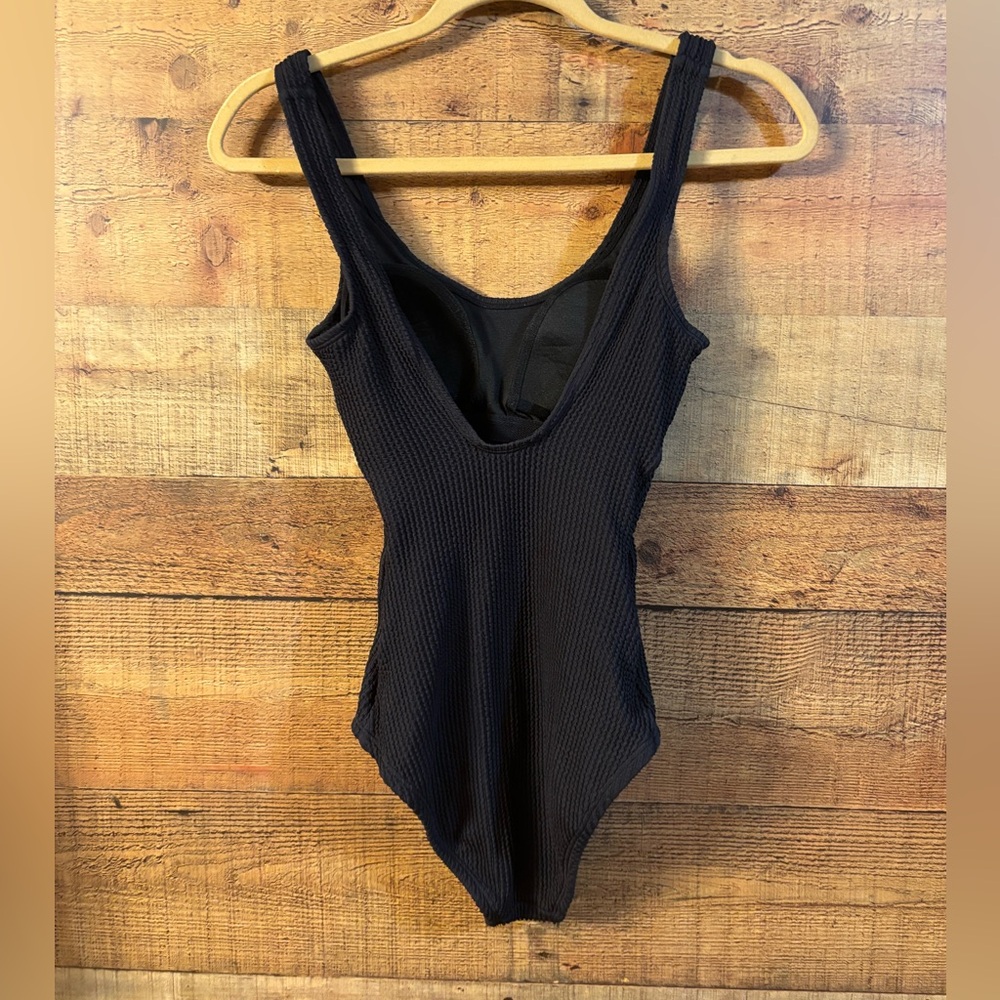 Time and Tru Black One Piece Swimsuit - Picture 3 of 4